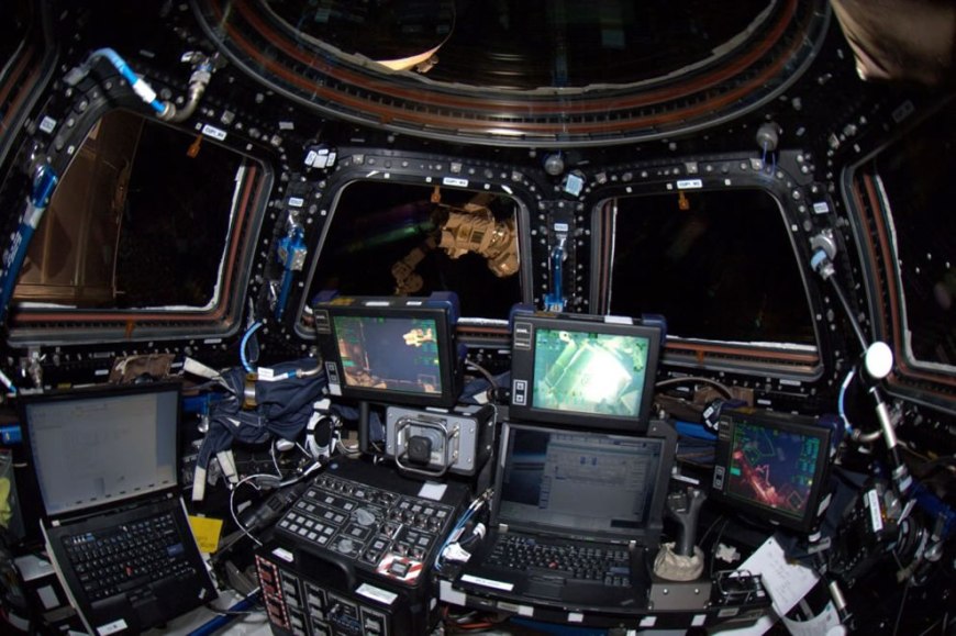 Inside ISS Practice set-up for Dragon
